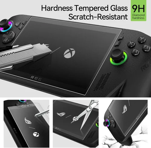 Miniatura 5 de ivoler Paquete de 3 protectores de pantalla grabados antirreflejos para ASUS ROG Xbox Ally/ROG Xbox Ally X Handheld 2025, vidrio templado