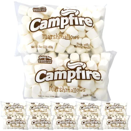 Miniatura 8 de FireStix 3 libras de malvaviscos blancos grandes de fogata, hechos con vainilla natural, sin sabores artificiales, ideal para fogatas, s'mores