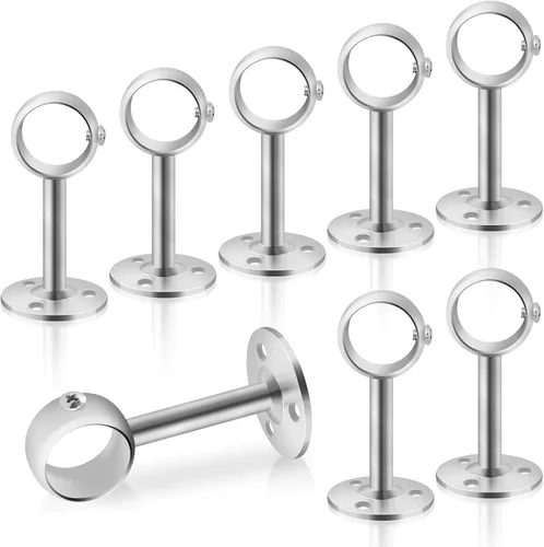 Miniatura 16 de TOKPLNU Soporte de Barra de Cortina de Techo, Soportes de Barra de Cortina de Techo Resistentes, Ganchos Colgadores Negros para Barras de Cortina