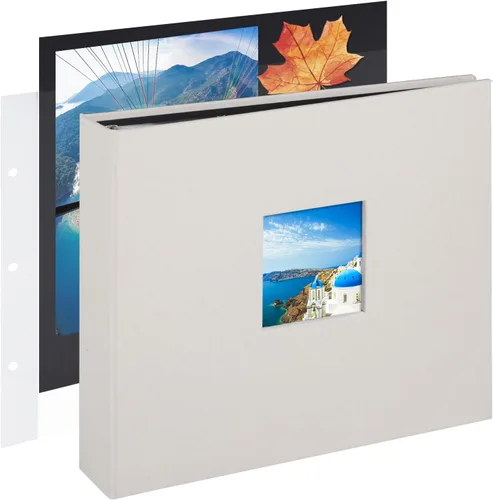 Miniatura 25 de 1DOT2 Álbum de fotos de scrapbook DIY grande de 12 x 12 pulgadas con 3 anillos, diario con 30 fundas de plástico, 60 páginas y cubierta de papel