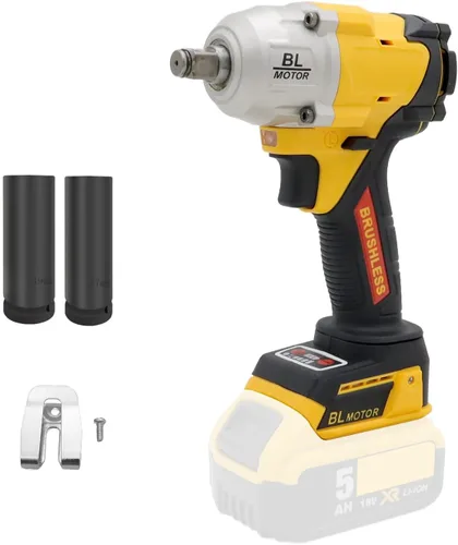 Miniatura 10 de Llave de impacto inalámbrica de 20 V y 1/2 pulgada sin escobillas, par máximo de 350 pies-libras, ajuste de 4 velocidades, inicio y parada