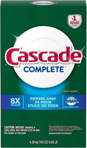 Miniatura 9 de Detergente en polvo Cascade Complete para lavaplatos, aroma fresco, 75 oz, blanco