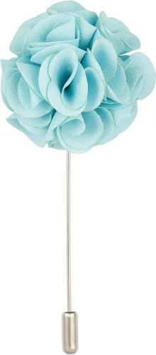 Knighthood Broche de solapa con diseño de flor azul cielo, para regalo, boda, fiesta, camisa, collar, accesorios para hombre, Metal