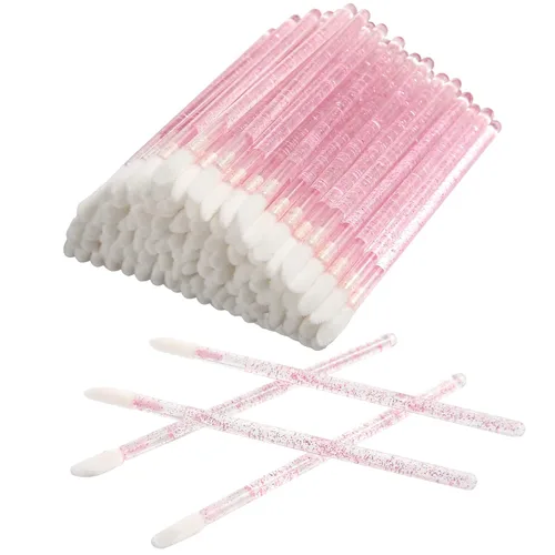 Miniatura 7 de 500 piezas desechables CrystaLip Brush aplicadores de brillo de labios, varitas de brillo de lápiz labial para cuidado de labios y kits