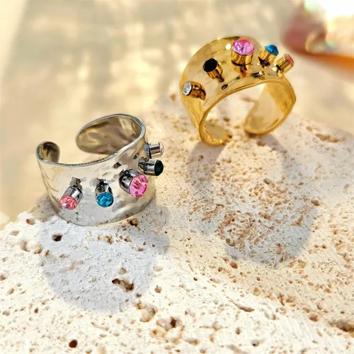 Miniatura 235 de Anillo de plata de ley 925, minimalista, ajustable, hecho a mano, para mujeres y niñas