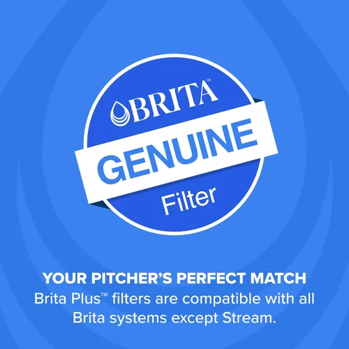 Miniatura 8 de Brita Filtro de agua Plus, sin BPA, filtro de repuesto de alta densidad para jarras y dispensadores, reduce 2 contaminantes*, dura dos meses o 40
