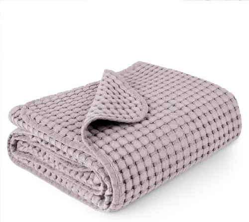 Miniatura 18 de Konssy Manta de Bebé de Gofre - Suave y Acogedora Manta de Arrullo para Guardería, Manta Ligera para Niños Pequeños para Niños y Niñas, Ideal
