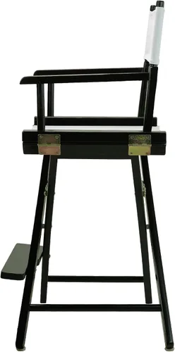 Miniatura 5 de Casual Home - Silla de director de 24 pulgadas, marco negro, con lienzo blanco, altura de mostrador