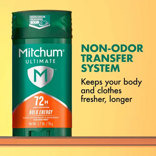 Miniatura 3 de Mitchum Ultimate 72H - Antitranspirante y desodorante para hombre, sólido invisible, energía audaz, paquete de 2