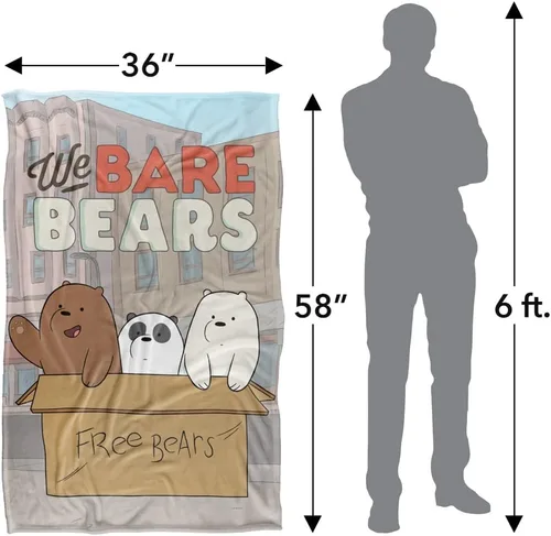 Miniatura 5 de We Bare Bears Baby Bears Manta de tacto sedoso súper suave de 36 x 58 pulgadas