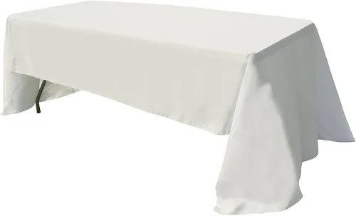 Miniatura 30 de GEFEII Servilletas de tela de poliéster sólido de 18 x 18 pulgadas para cocina, mantel rectangular cuadrado redondo para bodas, fiestas