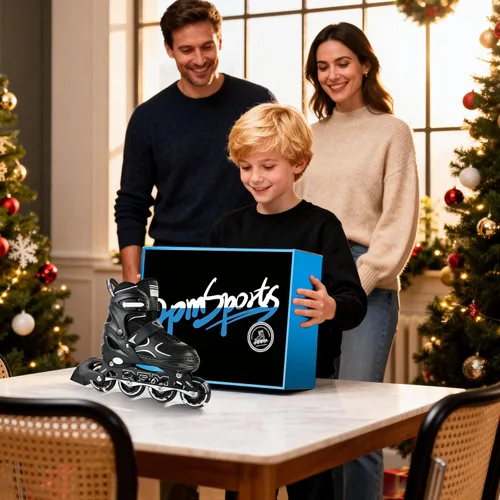 Miniatura 9 de 2PM SPORTS Patines en línea para niños y niñas, niños de 5 a 8 a 12 años, 4 a 6, 6 a 12 años, con ruedas iluminadas, cuchillas ajustables para Negro
