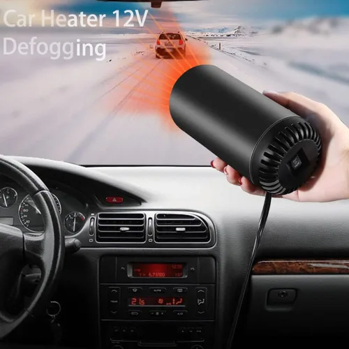 Miniatura 2 de Calentador de coche de 150 W, soplador de aire caliente para automóvil en forma de taza, ventilador portátil giratorio de 180° con soporte
