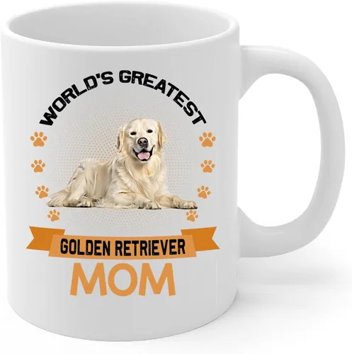 Miniatura 2 de World's Greatest Light Golden Retriever Dog Mom Gifts for Women Funny Coffee Mug White Ceramic Cup 11oz