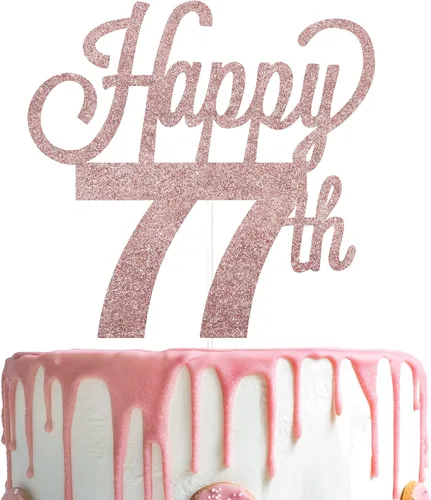 Miniatura 56 de LINGTEER - Decoración para pastel con texto "Happy Birthday 100", color negro