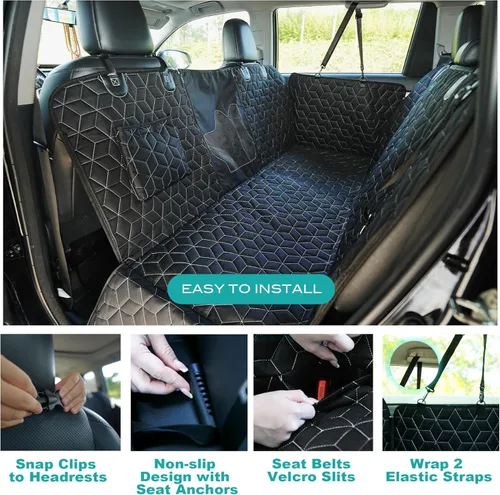 Miniatura 3 de Fundas para asientos de perro para asiento trasero de SUV, 100% impermeables, hamaca para perro para el coche, cubierta de asiento trasero de 600D