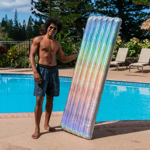 Miniatura 3 de Poolcandy Balsa holográfica de lujo para piscina - 74 x 30