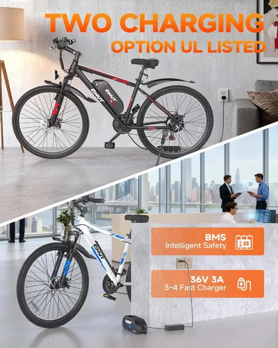 Miniatura 7 de Totem Bicicleta Eléctrica para Adultos, 750W Pico 26" Bicicleta Eléctrica para Hombres Mujeres Adolescentes con Batería 375WH, 21 Velocidades 20Mph
