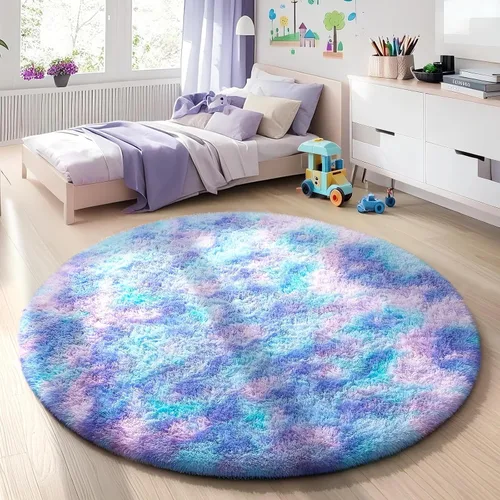 Miniatura 24 de Ophanie Alfombra Verde de Césped, Alfombras de Área para Dormitorio, Alfombra Shag Esponjosa de 4x6 pies, Suave Peluda Afelpada Linda para Niños 7