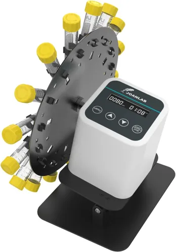 Miniatura 9 de Mezclador de tubo analógico digital con velocidad ajustable 20-80RPM, 6 rodillos con temporizador (1min-23h59min) y mezclador de rodillos