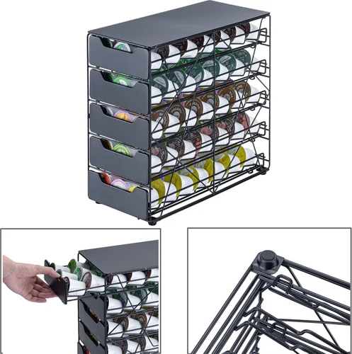 Miniatura 3 de K - Portavasos para mostrador pequeño para Keurig K-Cup Holder para Mr Coffee para té (105 cápsulas-5 niveles)
