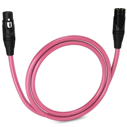 Miniatura 43 de LyxPro Cable de micrófono XLR hembra a macho de ángulo recto de 3 pines de 1.5 pies para altavoces amplificados, interfaz de audio, rendimiento