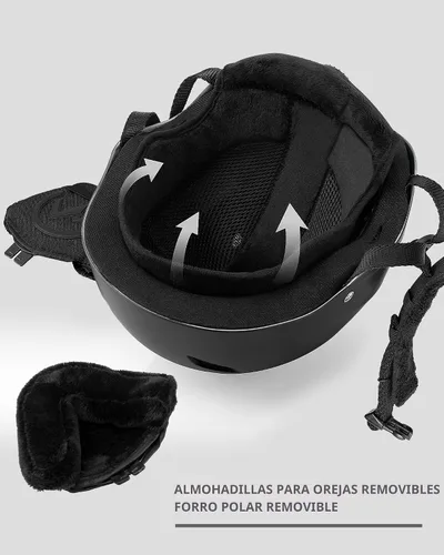 Miniatura 4 de OutdoorMaster Kelvin - Casco de esquí y snowboard para hombres, mujeres y jóvenes Negro