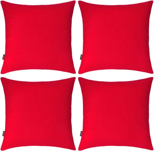 Miniatura 31 de Coddsmz Paquete de 4 fundas decorativas de 100% algodón para cojín cuadrado, funda de almohada de color liso para bricolaje, para sofá y dormitorio