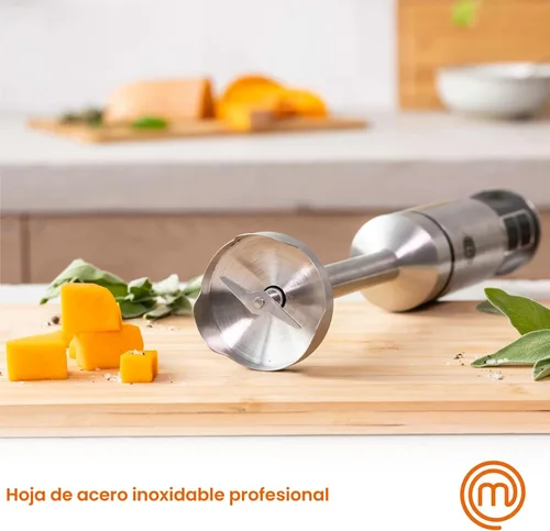 Miniatura 3 de MasterChef Batidora de Inmersión de Mano con Batidor Eléctrico y Accesorios de Espumador de Leche, Batidora de Mano de Acero Inoxidable para Hacer