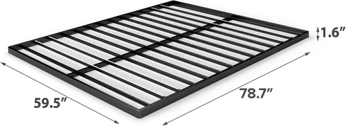 Miniatura 4 de ZINUS Queen Base para colchón de montaje fácil y rápido con enganche, reemplazo de somier y base para la cama, marco de metal con listones de acero