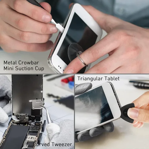 Miniatura 7 de HYCHIKA - Mini destornillador eléctrico, juego de destornilladores de precisión con 46 puntas magnéticas, destornillador inalámbrico con luz LED