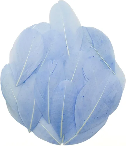 Miniatura 23 de 50 plumas de ganso naturales, plumas artesanales de 2 a 3 pulgadas para centros de mesa, plumas coloridas a granel para fiestas de Gatsby, vestidos