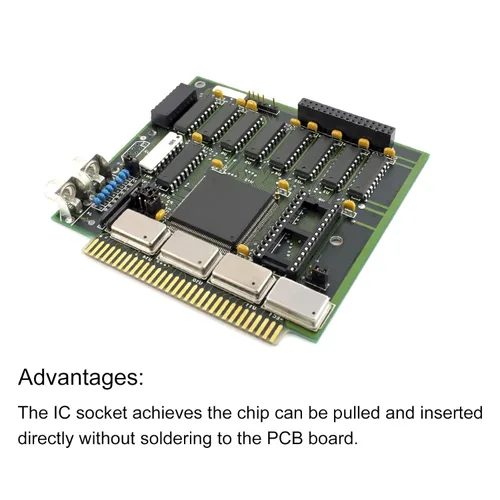 Miniatura 5 de MECCANIXITY DIP IC Chip Adaptador de zócalo de Pin Redondo 8P 0.100 in Pitch IC Socket para PCB Board Chip, paquete de 6