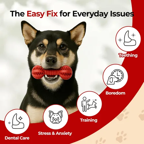 Miniatura 5 de JAYU PET Cepillo de dientes de juguete masticable para perros pequeños y medianos Masticadores agresivos, juguete dental duradero, limpieza