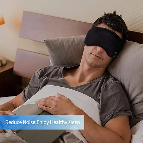 Miniatura 4 de Voerou Sleep Headphones 5.2 - Máscara de dormir Bluetooth con música y altavoces ultrafinos, perfectos para dormir, viajar en avión, meditación