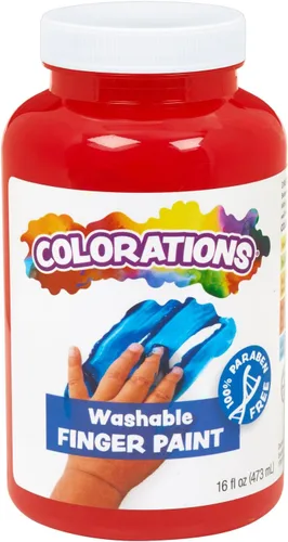 Miniatura 24 de Colorations Pinturas lavables para dedos, 16 fl oz, blancas, no tóxicas, cremosas, vibrantes, pintura para niños, manualidades, pasatiempos, Blanco