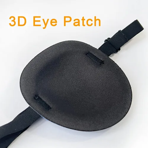 Miniatura 4 de Parches para ojos de pirata, paquete de 2 parches ajustables para ojos perezosos para adultos y niños, color negro