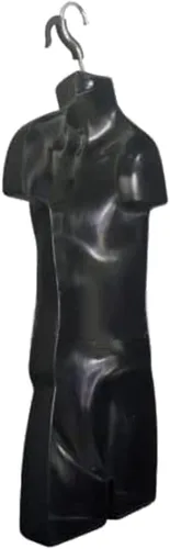 Miniatura 8 de Torso de maniquí infantil negro, forma de vestido con espalda hueca, con soporte acrílico para encimera o colgar, fácil de montar, tamaño 5T-7