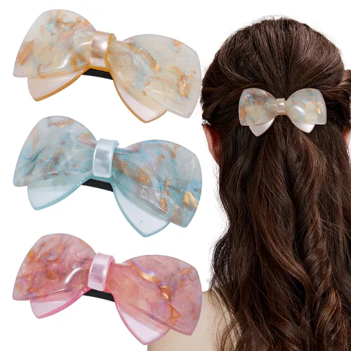 Mistofu Pasadores de pelo de mariposa para cabello fino, pinzas de pelo medianas para niñas y mujeres, accesorios antideslizantes para el cabello de