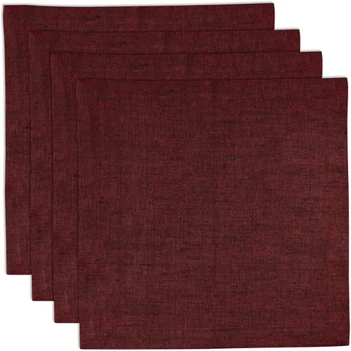 Miniatura 42 de Solino Home Athena - Juego de 4 manteles individuales cuadrados de lino natural claro de 14 x 14 pulgadas, manteles individuales 100 % lino puro