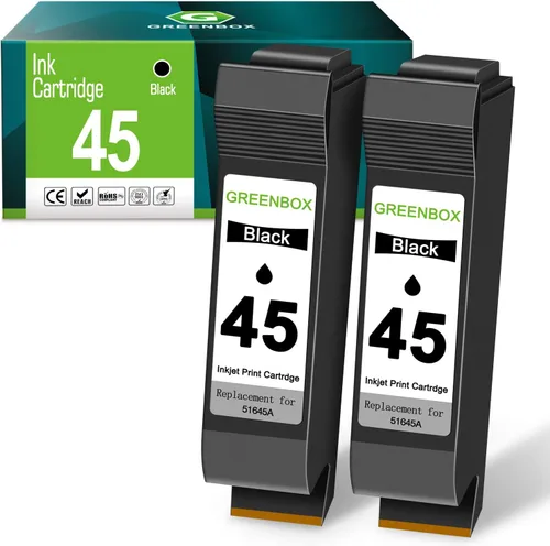 GREENBOX Cartucho de tinta de alto rendimiento remanufacturado para HP 45 51645 51645A para copiadora a color 180 Deskjet 820Cse 830 850 870 890 930