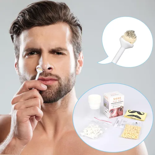 Miniatura 8 de Kit de cera nasal de CoFashion - 1.76 oz de cera para depilación, 20 aplicadores (hasta 20 usos), 10 vasos de papel para depilación de nariz y orejas