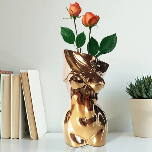 Miniatura 2 de Elegante jarrón de cuerpo femenino, decoración de lujo para el hogar, florero artístico para plantas, decoración moderna para el hogar de las mujeres