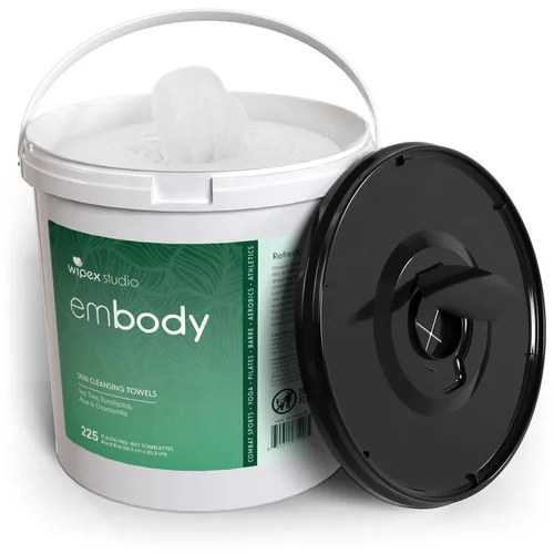 Miniatura 9 de Wipex Embody Body Wipes - Paño grande a base de plantas con aceite de árbol de té para una limpieza rápida, ideal para atletas, yoga, gimnasio