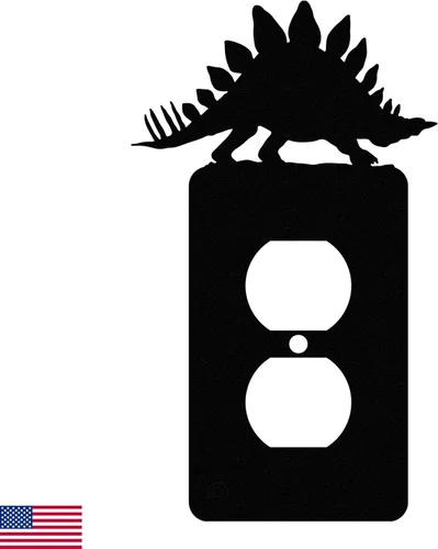 Miniatura 9 de Cubierta de Interruptor de Luz de Acero Americano, Cubierta de Enchufe con Decoración de Dinosaurio, Cuerpo de Tiranosaurio T-Rex, Interruptor