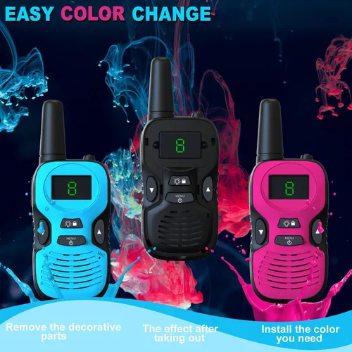 Miniatura 3 de Walkie Talkies para niños 3Pack de largo alcance: juguetes para niños de 8 a 12 años - regalos para niñas de 6 a 8 y 8 a 10 años Walky Talky