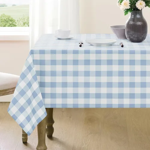 Miniatura 11 de Mantel a cuadros rectangular de gingham, impermeable, sin arrugas, manteles de búfalo a cuadros para mesa, lavables para comedor, fiestas y picnic
