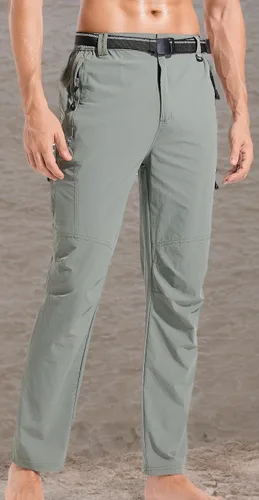 Miniatura 7 de WENRONSTA Pantalones cargo de senderismo para hombre, secado rápido, ligeros, impermeables, 6 bolsillos, para exteriores, pesca, montaña