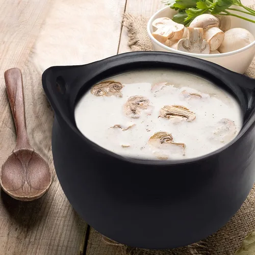Miniatura 7 de Olla Auténtica Chamba para Sopa y Frijoles - Elegante Olla Holandesa Artesanal de Arcilla Negra con Tapa - Perfecta para Sopas, Frijoles, Caldos