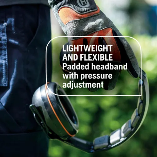Miniatura 2 de Husqvarna Professional Headband Hearing Protectors 25dB(A) NRR, Lightweight, Padded Headband, Clamshell Design, Black